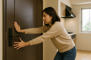 室内負圧や強風が影響するケース