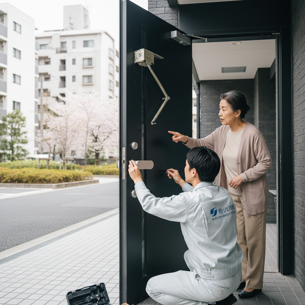 品川区大崎でドアクローザー修理・交換が必要な理由