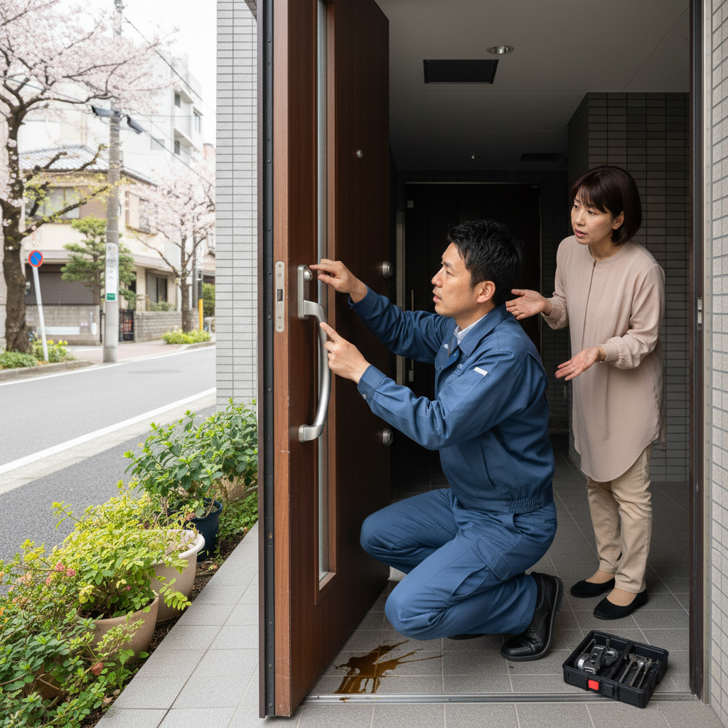 品川区西大井｜ドアクローザー交換が必要な理由と症状