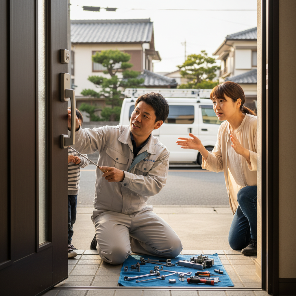 品川区豊町 ドアクローザー修理・交換、緊急時の対応と原因