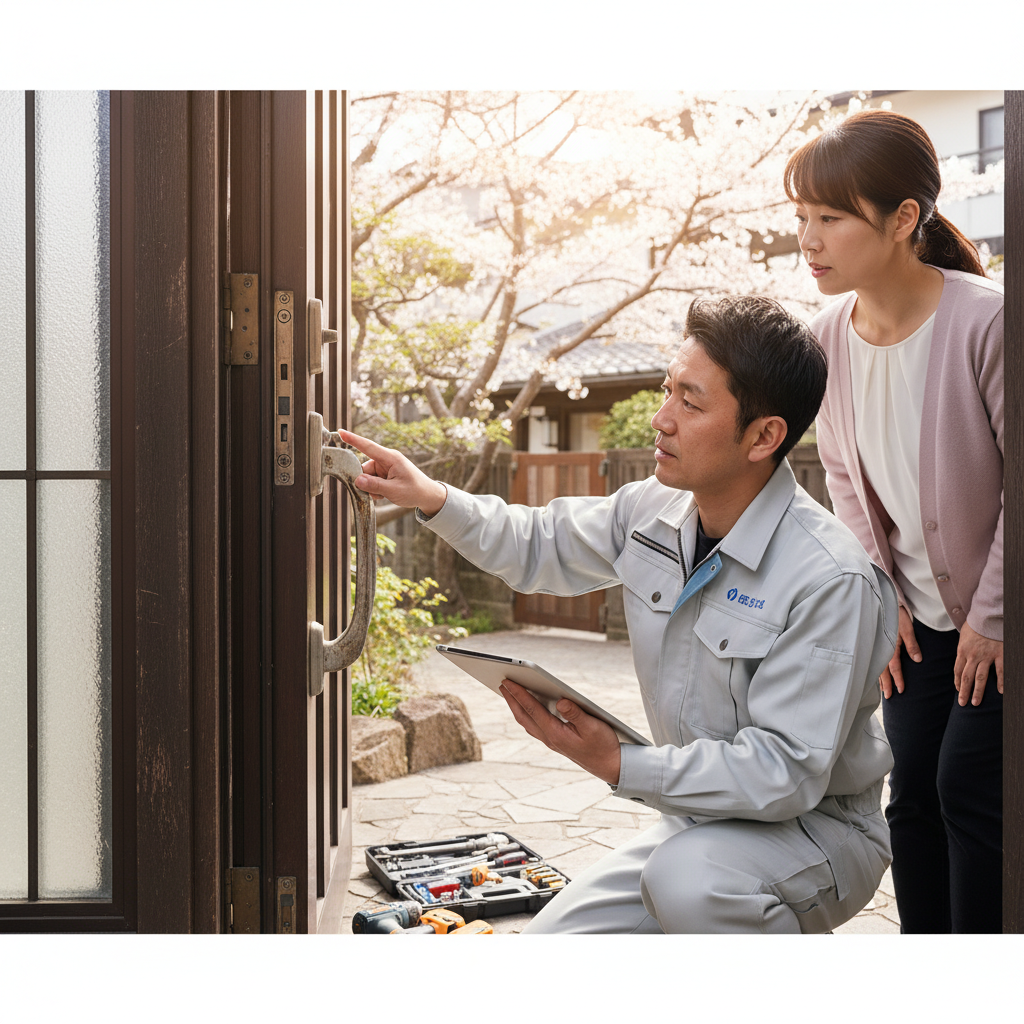 目黒区柿の木坂でドアクローザー交換!原因と修理の判断基準