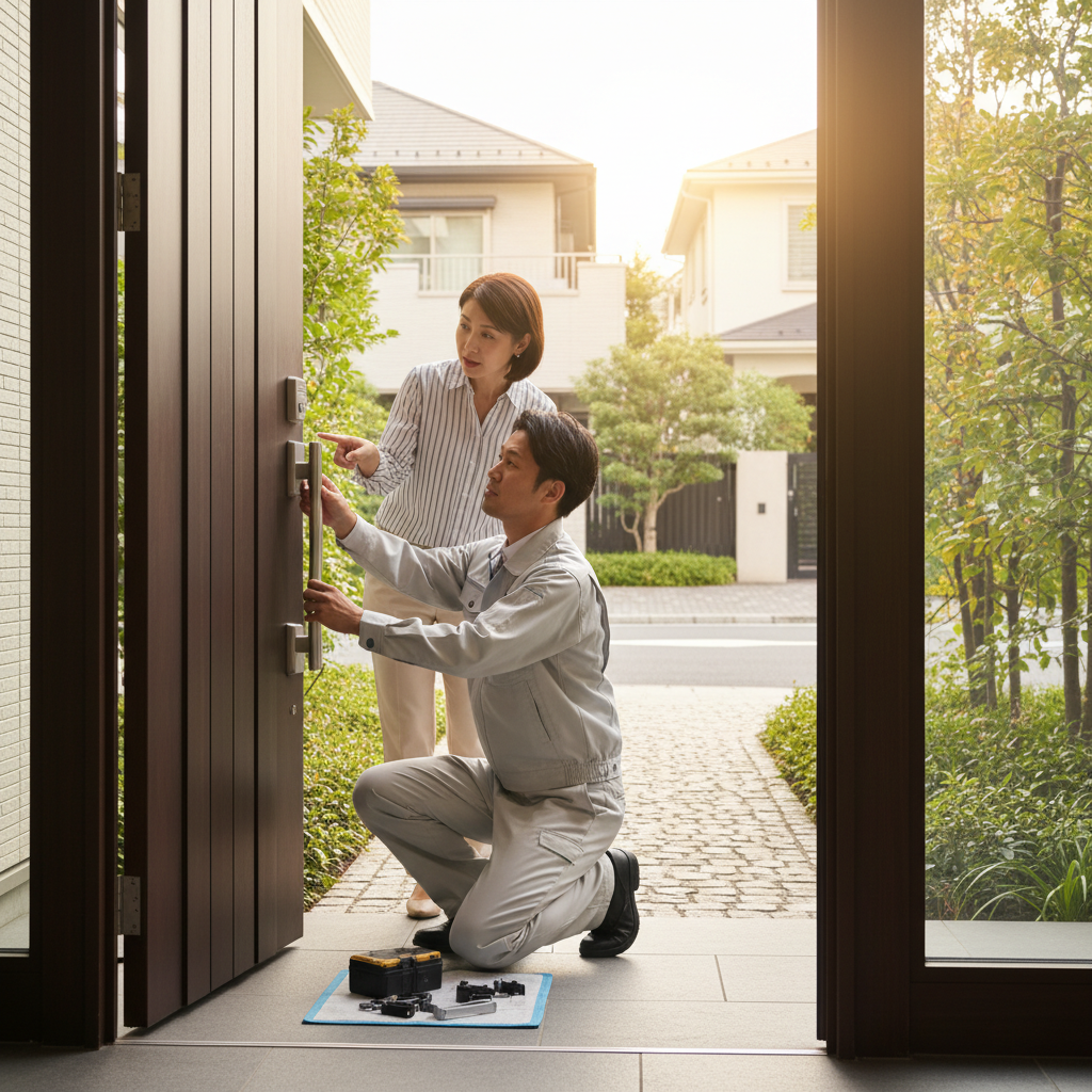 目黒区自由が丘でのドアクローザー修理・交換：原因と放置するリスク