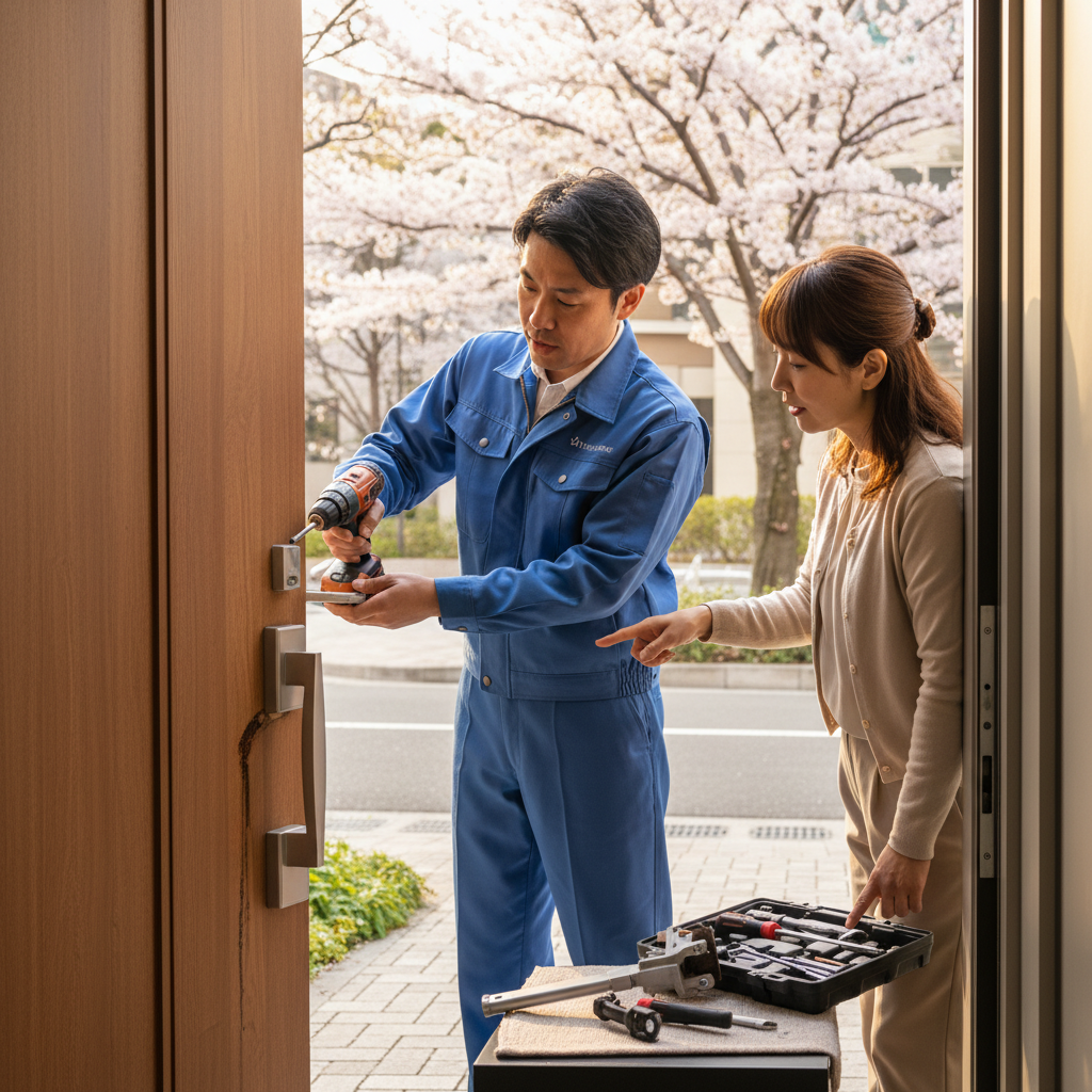 目黒区八雲でドアクローザー交換！症状と原因を徹底解説