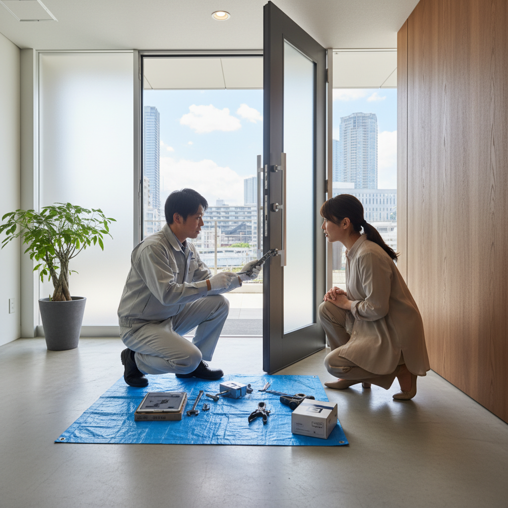 渋谷区恵比寿でのドアクローザー修理・交換:原因と対策