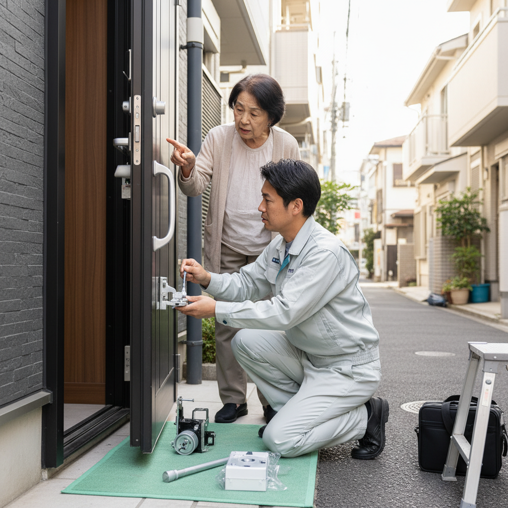 渋谷区神泉町でのドアクローザー修理・交換：原因と対策