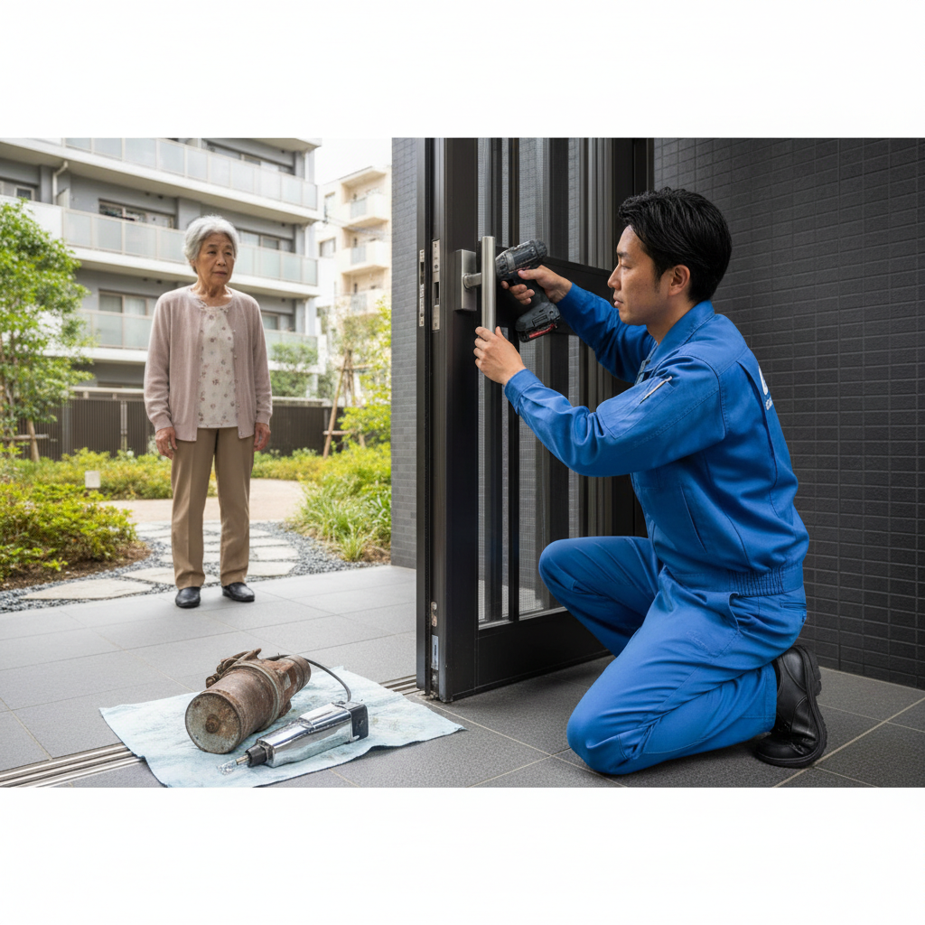 渋谷区笹塚でのドアクローザー修理・交換：原因と放置するリスク