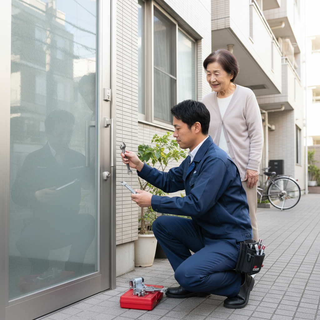 北区赤羽台のドアクローザー修理・交換、緊急時の対応と原因