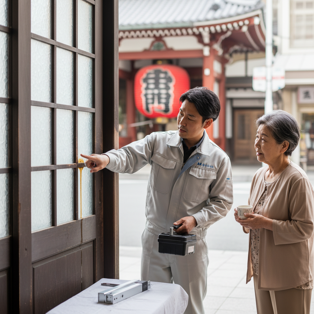 台東区雷門でのドアクローザー交換、原因と最適な修理方法