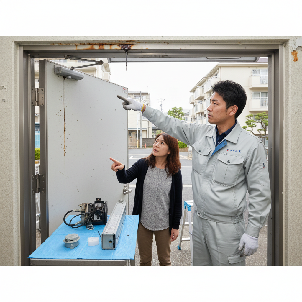 大田区昭和島でドアクローザー交換が必要な理由と症状