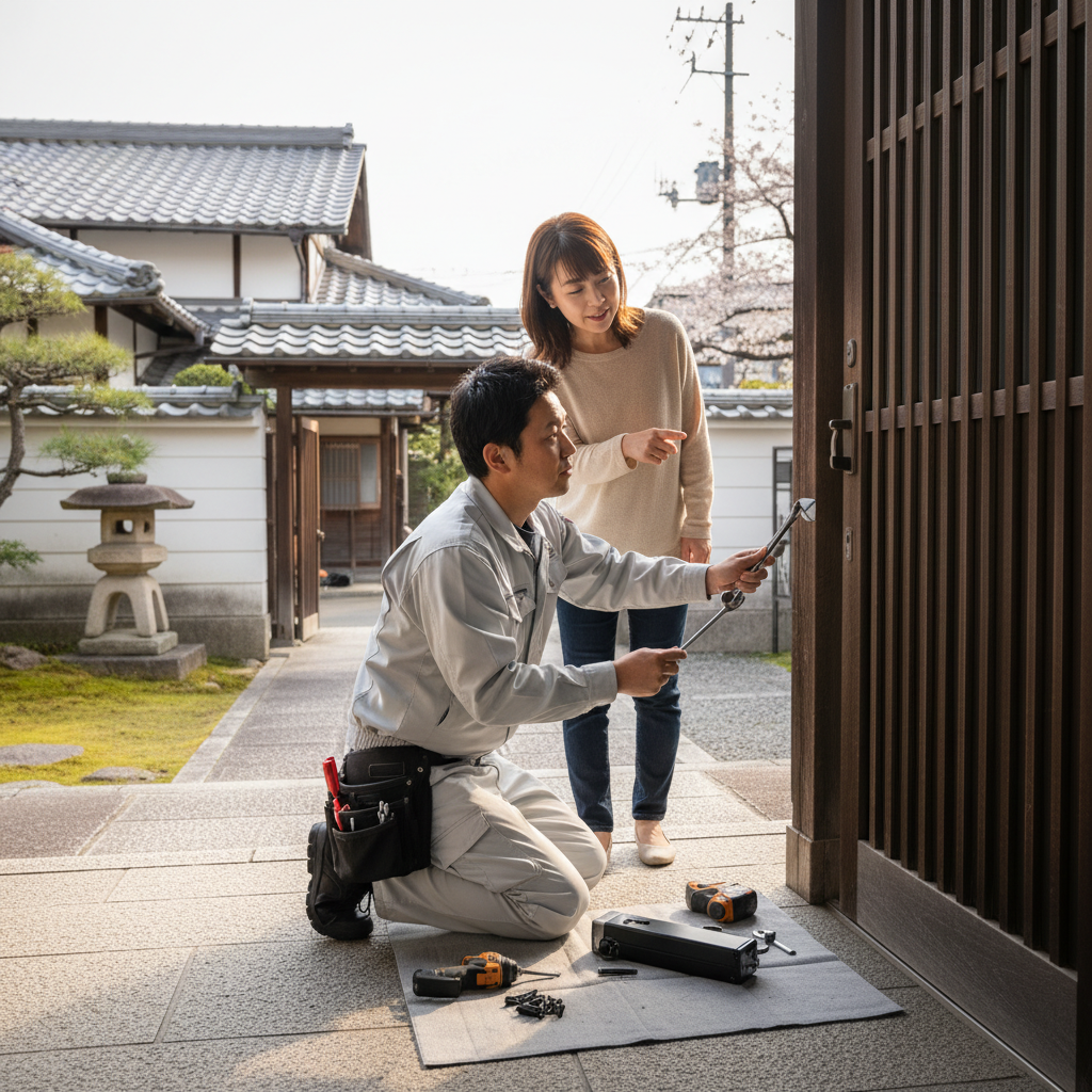 世田谷区豪徳寺でドアクローザー修理・交換|原因と対策