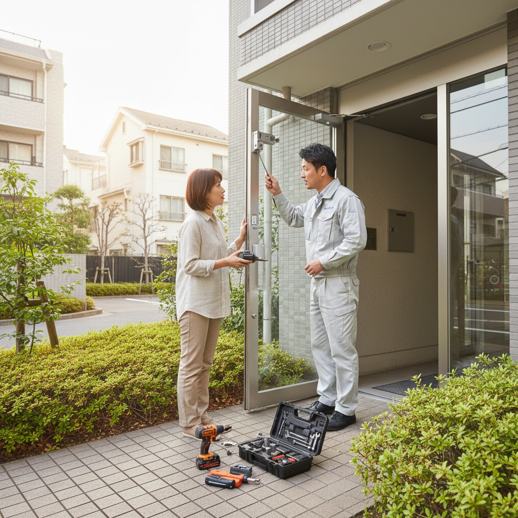 世田谷区千歳台のドアクローザー修理・交換|原因と対策