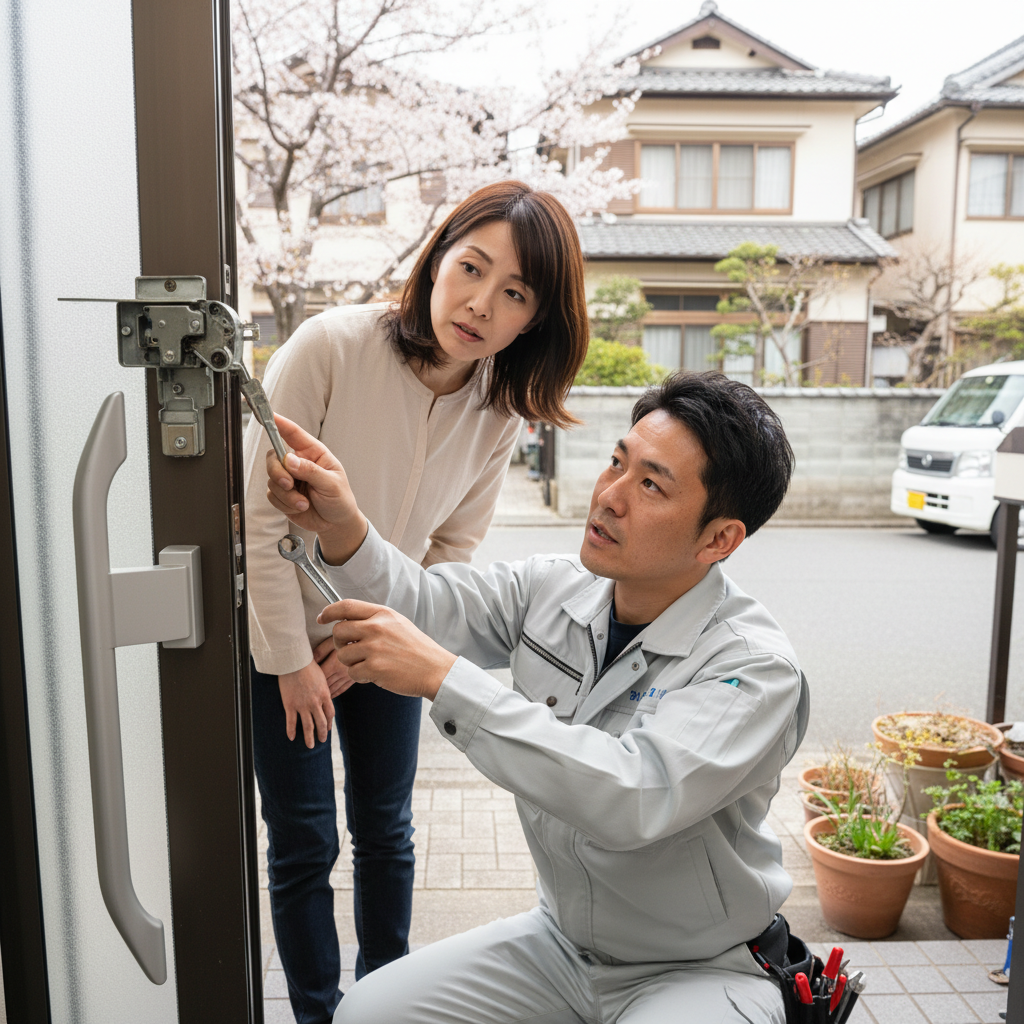 中野区上鷺宮で多いドアクローザーの故障と修理・交換