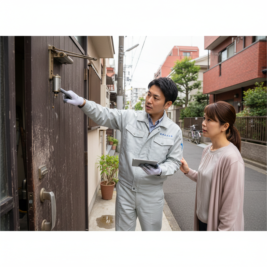 杉並区高円寺北 ドアクローザー交換が必要な理由と症状