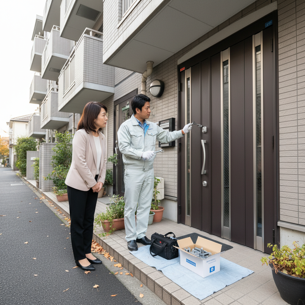 杉並区松庵のドアクローザー交換、原因と症状別の修理