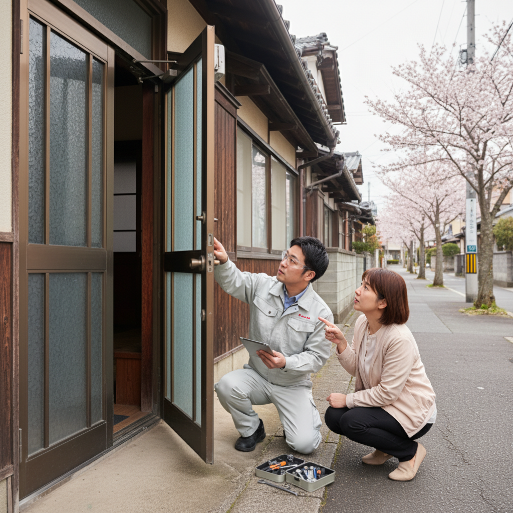 板橋区熊野町でのドアクローザー修理・交換：原因と症状をチェック