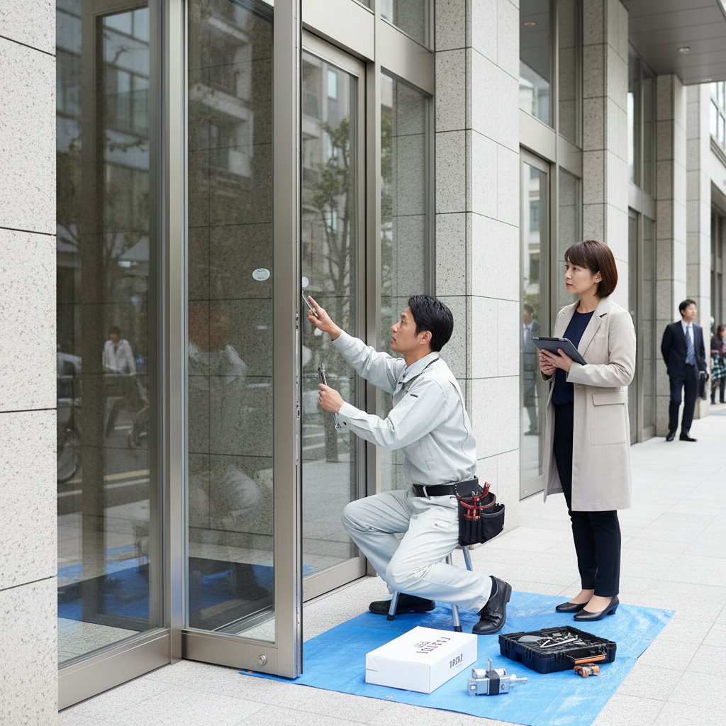 中央区銀座で多いドアクローザーの故障と修理・交換のポイント