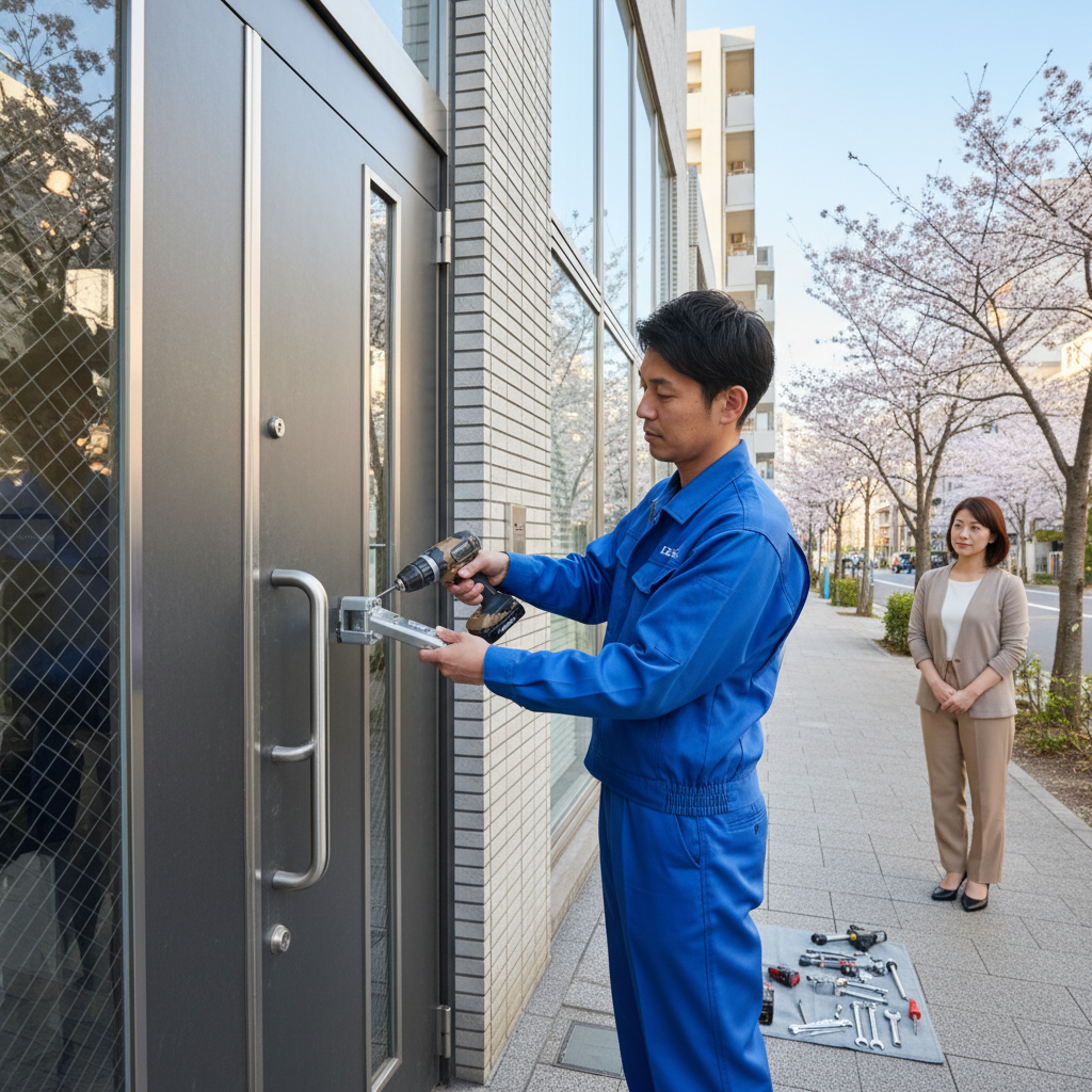 中央区新富でドアクローザー交換！原因と修理のポイント
