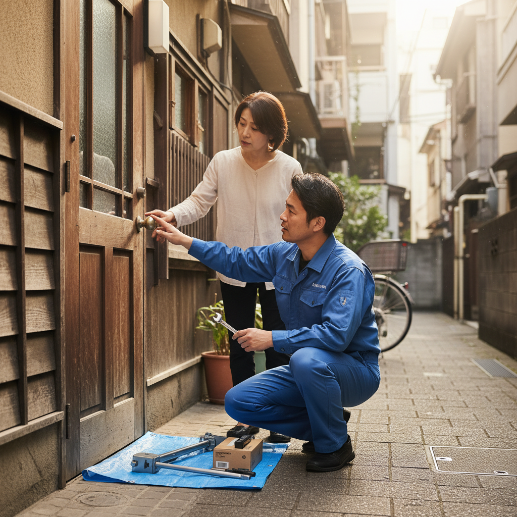 中央区築地でのドアクローザー修理・交換：原因と対策