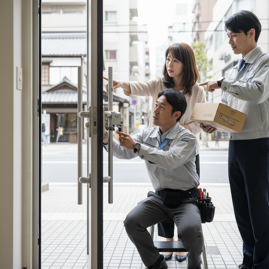 中央区本町で多いドアクローザーの故障原因と修理・交換のタイミング