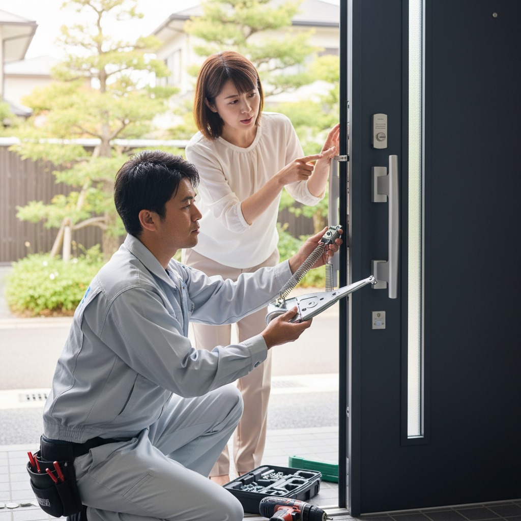 中央区大野台でドアクローザー交換！原因と修理のタイミング
