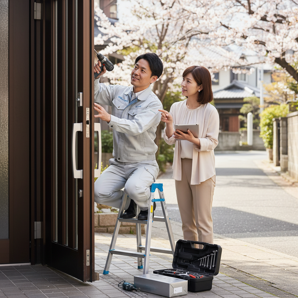 目黒区大岡山 ドアクローザー交換の料金相場、事例、依頼の流れ