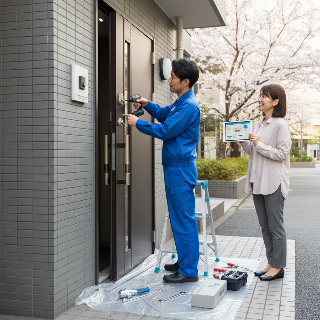 目黒区中根のドアクローザー交換：料金相場、事例、依頼の流れ