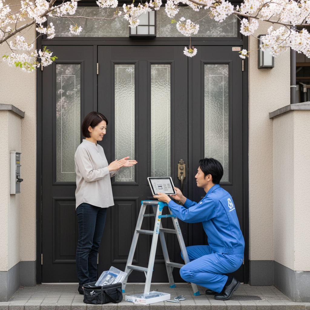 目黒区南のドアクローザー交換:料金相場、事例、依頼の流れ