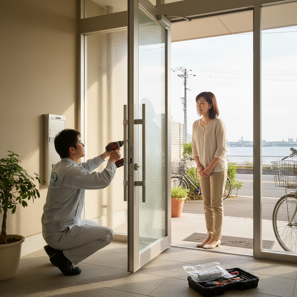 江東区新木場でのドアクローザー交換の料金相場、事例、依頼の流れ