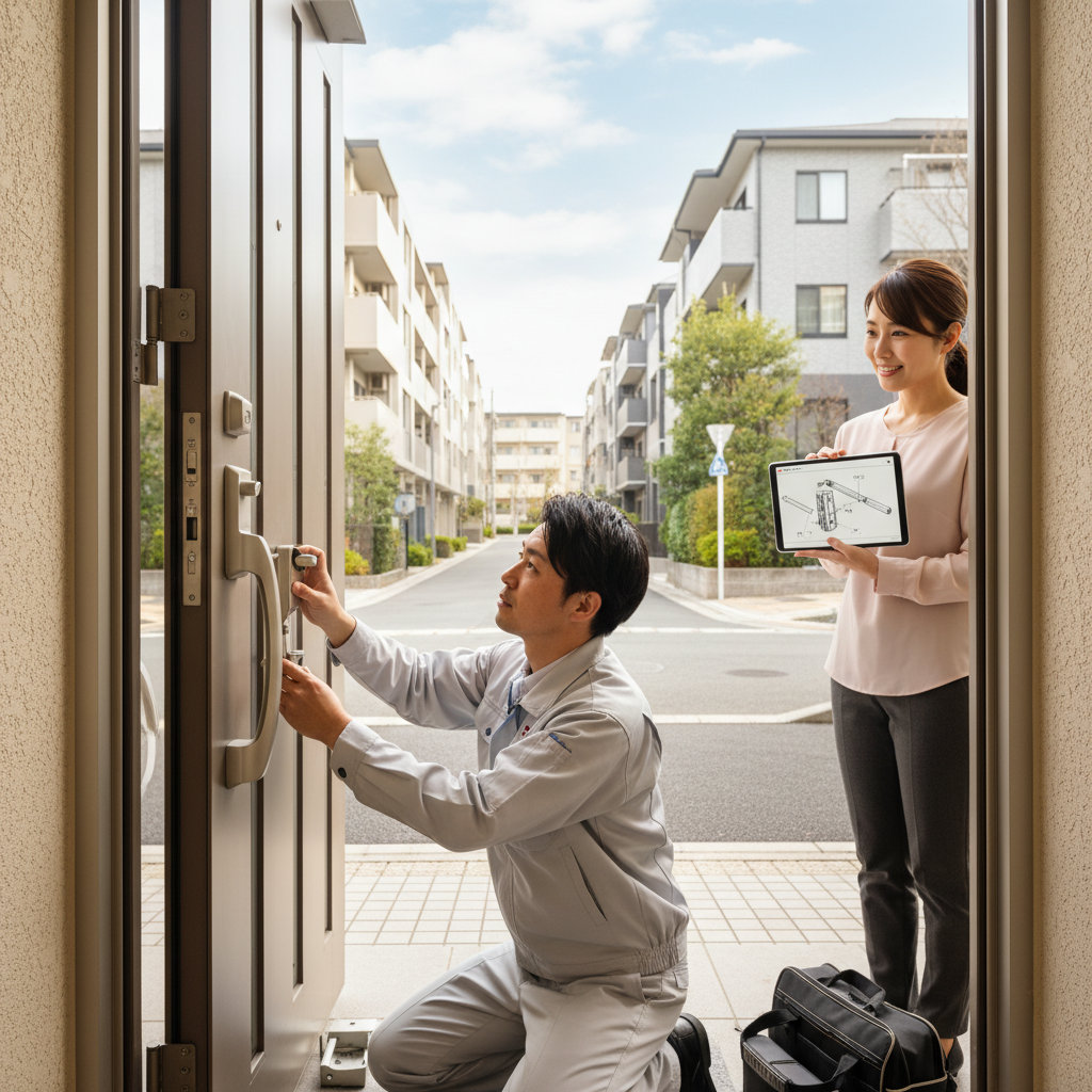江東区若洲のドアクローザー交換:料金相場、事例、依頼の流れ
