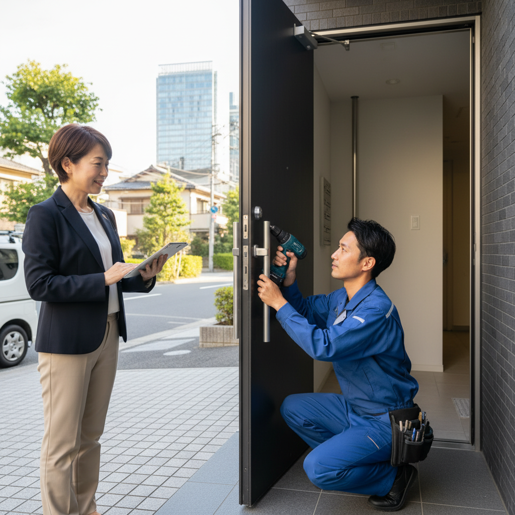 料金相場・事例・依頼の流れ：港区愛宕でのドアクローザー交換