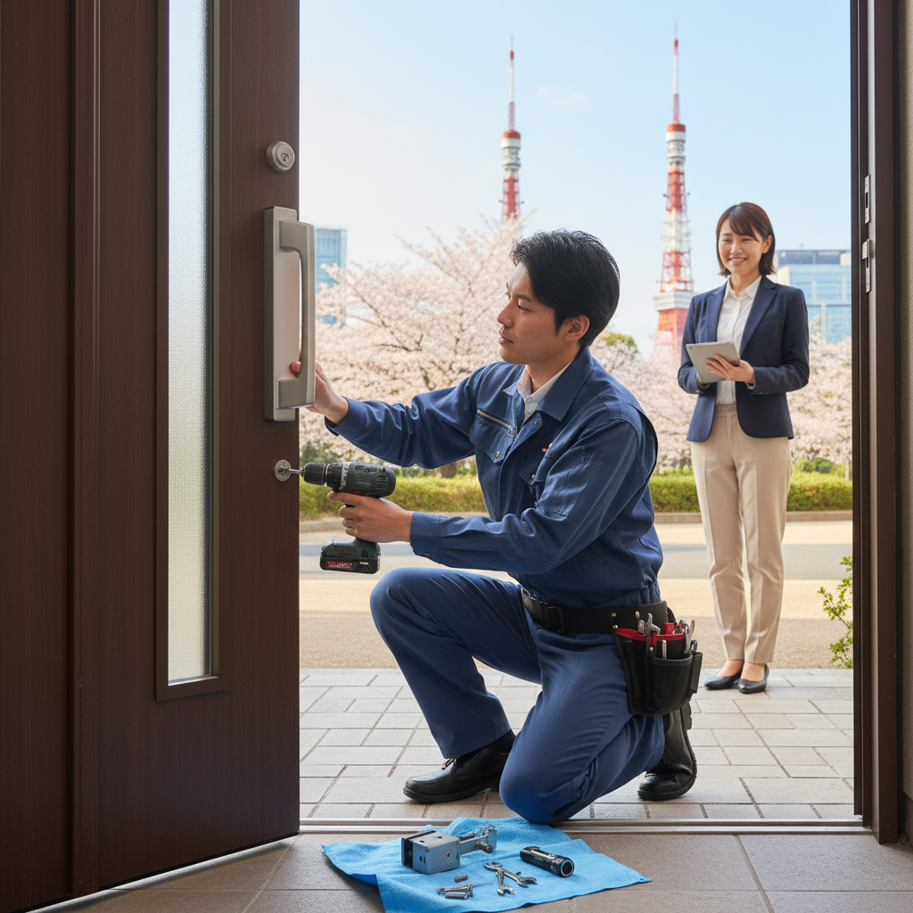 港区芝公園でのドアクローザー交換：料金相場、事例、依頼の流れ