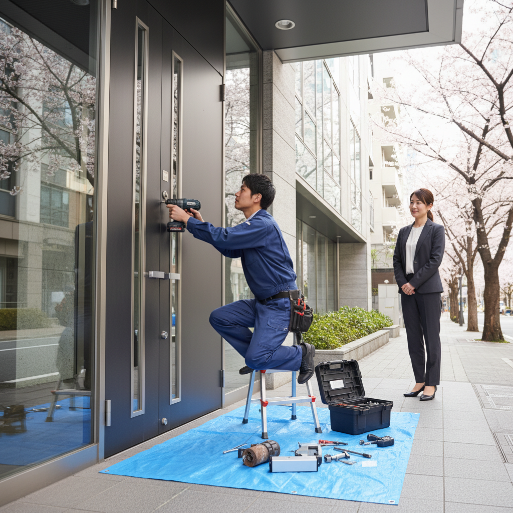 港区虎ノ門でのドアクローザー交換：料金相場・事例・依頼の流れ