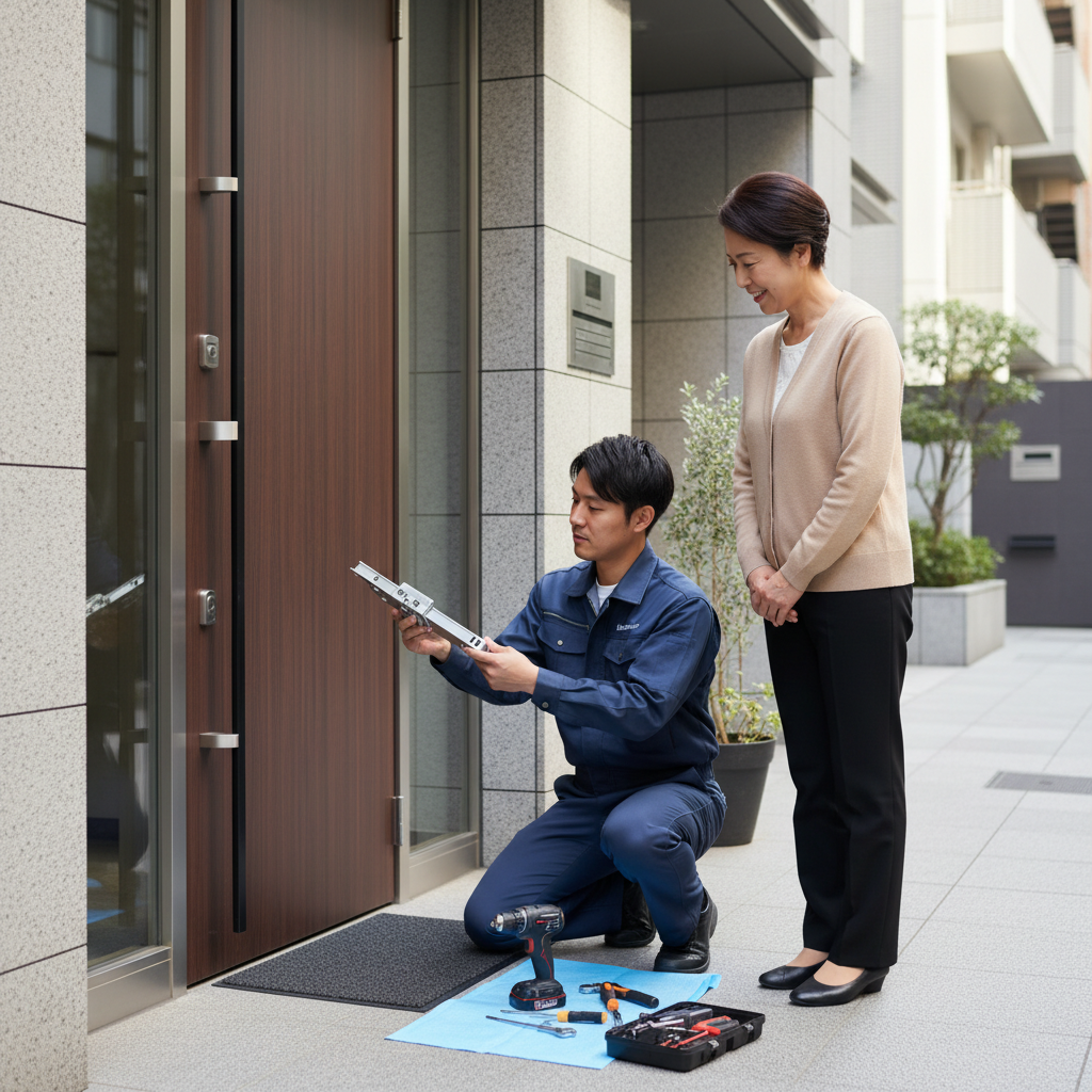 港区元麻布 ドアクローザー交換の料金相場、事例、依頼の流れ