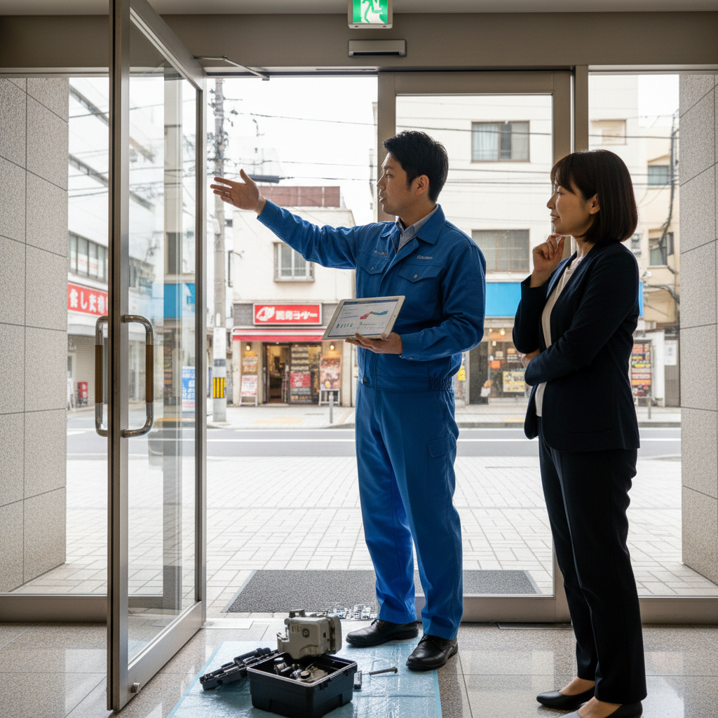 新宿区歌舞伎町 ドアクローザー交換:料金相場、事例、依頼の流れ