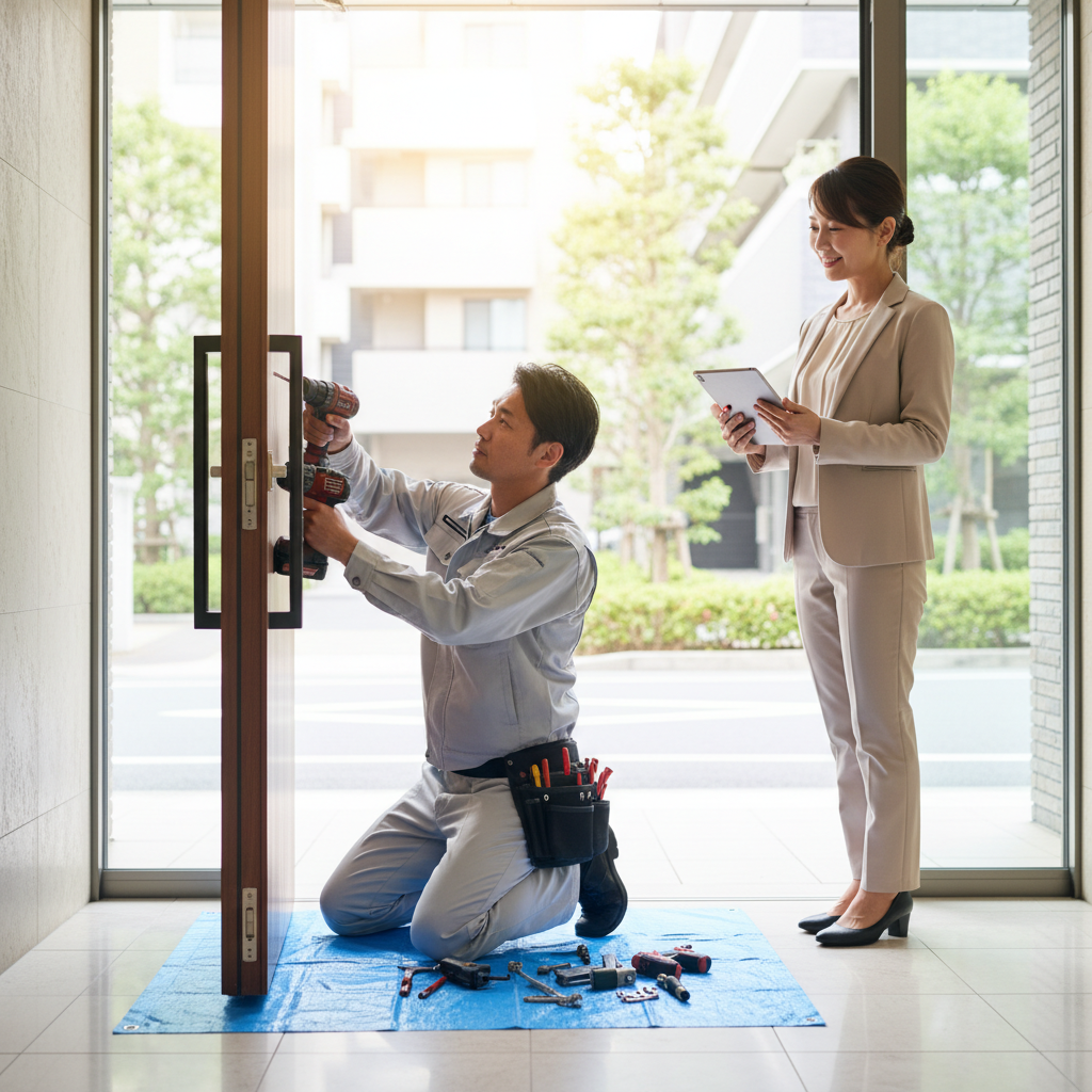 渋谷区代官山 ドアクローザー交換の料金相場・事例と依頼の流れ