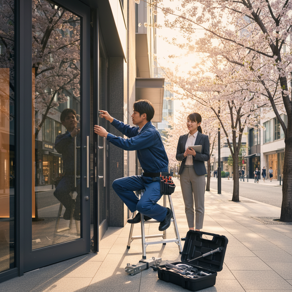 渋谷区表参道でのドアクローザー交換:料金相場、事例、依頼の流れ