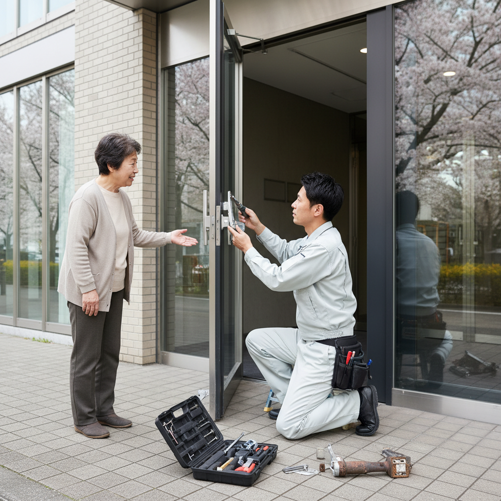 北区 桐ケ丘 ドアクローザー交換の料金・事例・依頼の流れ