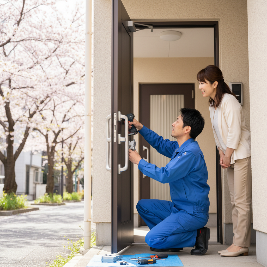 足立区江北でのドアクローザー交換：料金相場、事例、依頼の流れ
