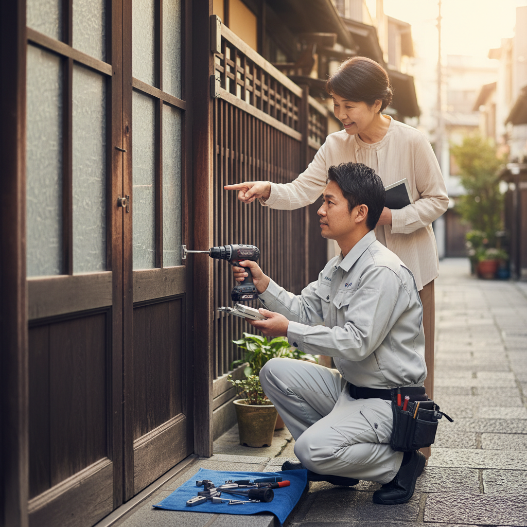 台東区谷中のドアクローザー交換：料金相場、事例、依頼の流れ
