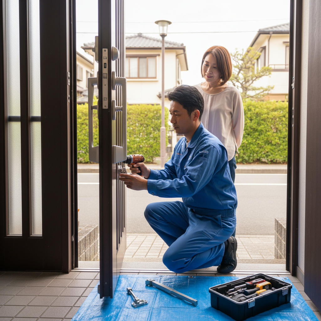 練馬区旭町でのドアクローザー交換：料金相場、事例、依頼の流れ
