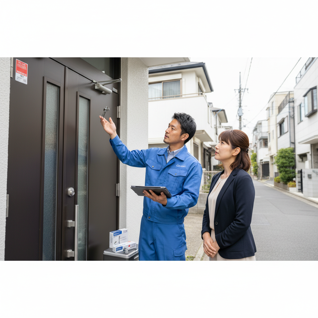 中野区白鷺 ドアクローザー交換の料金相場、事例、依頼の流れ