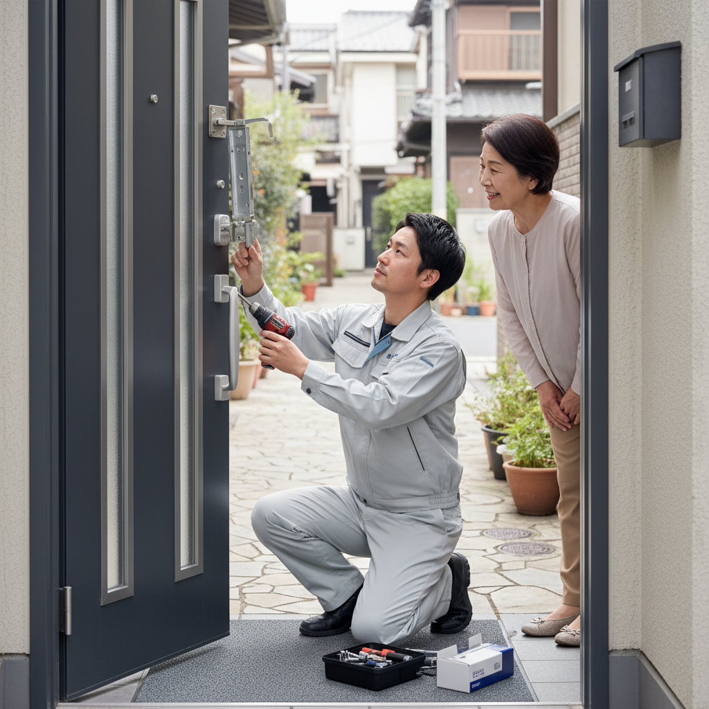 板橋区中台のドアクローザー交換：料金相場、事例、依頼の流れ
