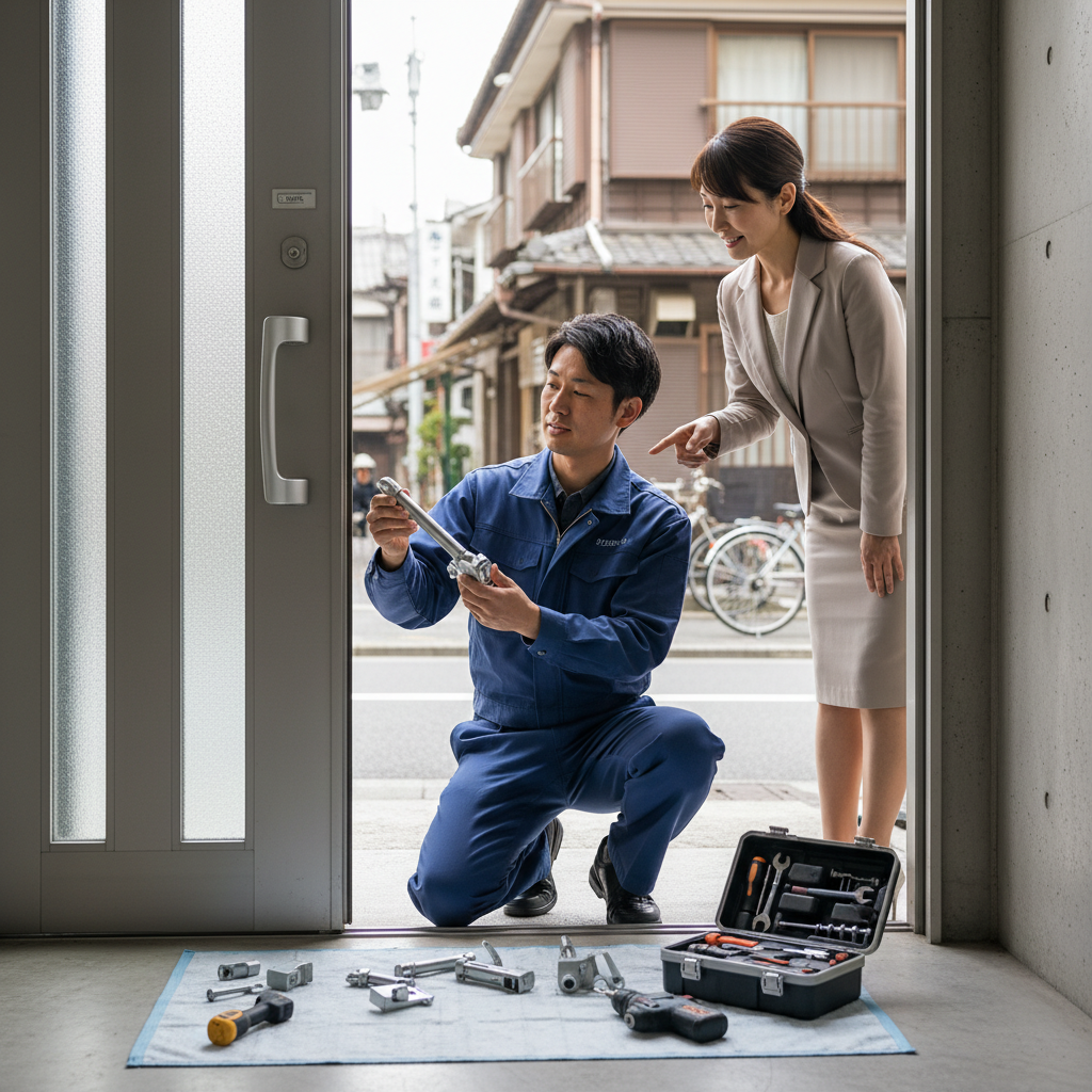 中央区築地でのドアクローザー交換：料金相場、事例、依頼の流れ