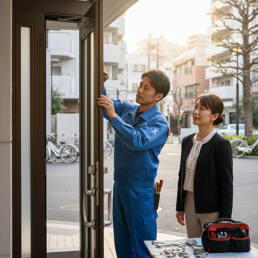 中央区 湊のドアクローザー交換:料金相場、事例、依頼の流れ