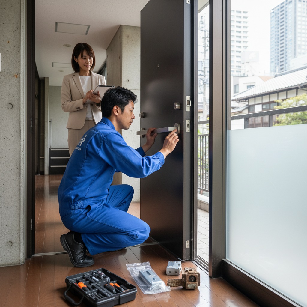 料金相場・事例・中央区東日本橋でのドアクローザー交換の流れ