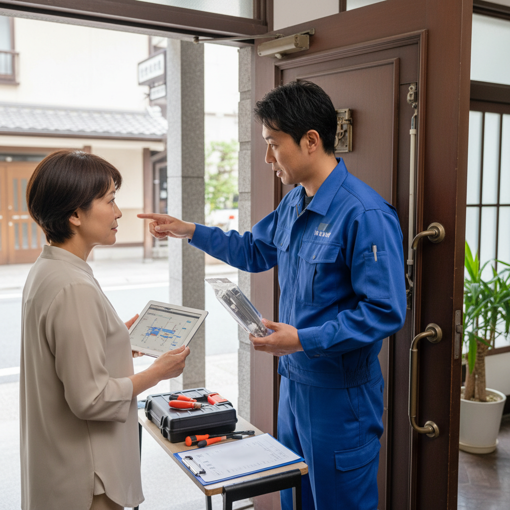 中央区本石町のドアクローザー交換：料金相場と依頼の流れ