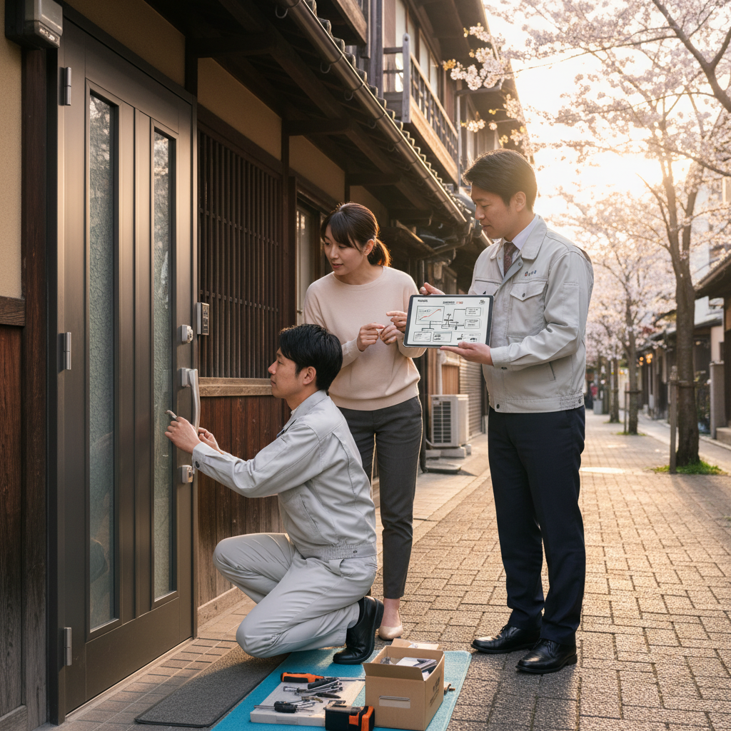 中央区富沢町 ドアクローザー交換の料金相場、事例、依頼の流れ