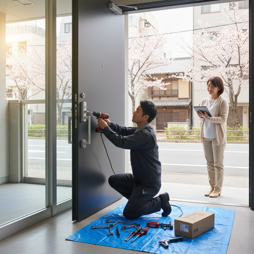 中央区 堀留町 ドアクローザー交換：料金・事例・依頼の流れ