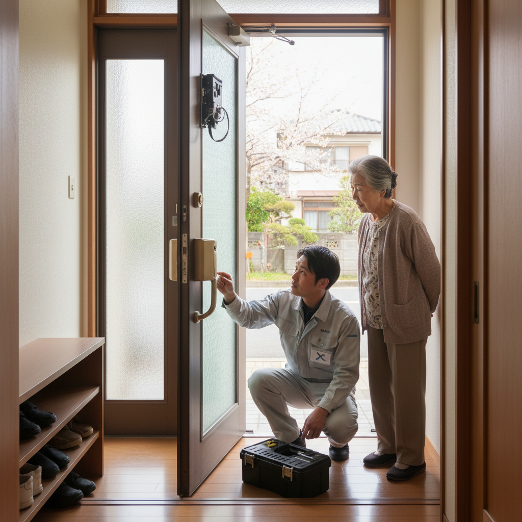 中央区上矢部でのドアクローザー交換：料金相場、事例、依頼の流れ