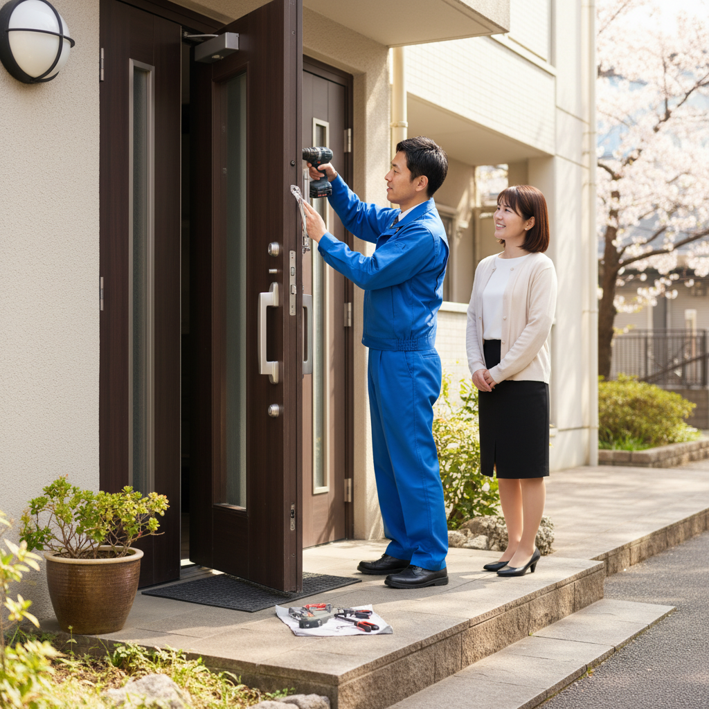 中央区高根のドアクローザー交換：料金相場、事例、依頼の流れ